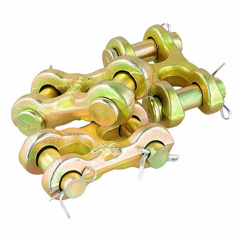 8 Pack 3/8 Inch Twin Clevis Link, Zinc Plated G70 Forged Chain Repair Connectors for Truck Trailer Safety Chains, 6600 lbs Working Load Limit in Saudi Arabia