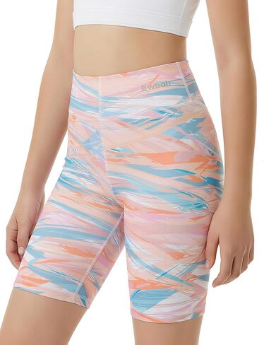 Girls Athletic Shorts Kids Spandex High Waisted Yoga Dance Biker Running Gym Shorts 5-14Years in Kuwait