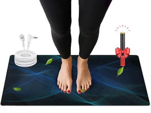 Grounding Mat for Bed,Grounding Pad for Stress, Pain, Inflammation& Wellness Support,Indoor Grounding Mat at Home,Office. 15Ft Cord & Extra Conductive Test Pen Included.(26.8x10inch) in Kuwait