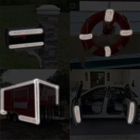 3 inch White Reflective Tape, Heavy Duty Strong Adhesive Hazard Caution Safety Warning Conspicuity Tape for Trailer, 3" x 30ft in Kuwait