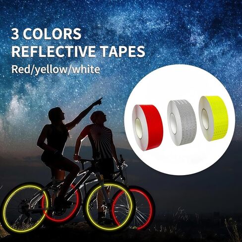 3 inch White Reflective Tape, Heavy Duty Strong Adhesive Hazard Caution Safety Warning Conspicuity Tape for Trailer, 3" x 30ft in Kuwait