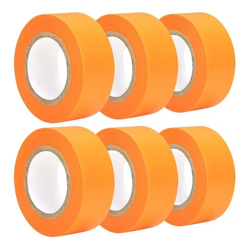 6 Pack Flagging Tape High Visual Non-Adhesive Plastic Survey Ribbon PVC Marking Ribbon for Tree Marking, Trail Marking,Boundaries and Hazardous Areas,Workplace Use(1 in x 100Ft / Roll) in Saudi Arabia
