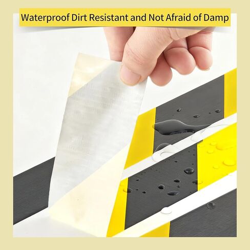 Black and Yellow Warning Tape Hazard Safety Tape for Floor,Construction,Gym,Outdoor,Pavement Marking,Parking,Warehouse,Mini Caution in Saudi Arabia