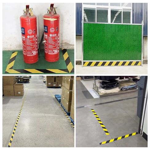Black and Yellow Warning Tape Hazard Safety Tape for Floor,Construction,Gym,Outdoor,Pavement Marking,Parking,Warehouse,Mini Caution in Saudi Arabia