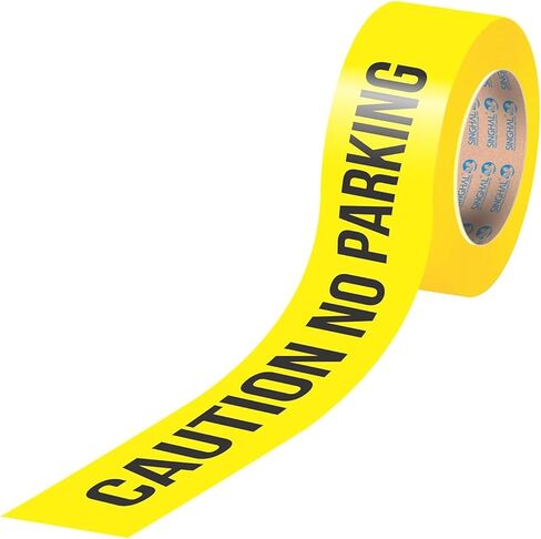 شريط حاجز ممنوع ركن السيارات - 3 بوصة × 1000 قدم | Bright Yellow Warning Tape with Bold Black Print | Waterproof Safety Tape for Parking Control, Construction & Restricted Areas in Kuwait