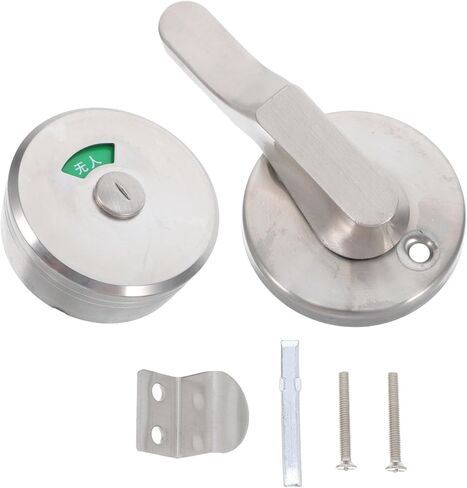 Stainless Steel Bathroom Partition Lock with Privacy Indicator Vacant Occupied Door Lock for Public Restroom Stall Privacy in Saudi Arabia