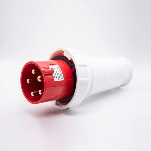 Industrial Connector Plug 5P 63A 380V-415V 3P+E+N 6h IP67 in Kuwait