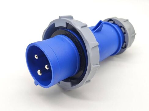 Waterproof Industrial Connector Plug 3Pin 32A 220V-250V 2P+E IP67 in Kuwait