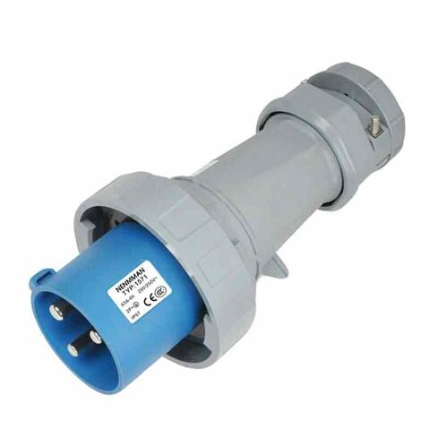 Industrial Connector Plug 3Pin 63A 220V-250V 2P+E IP67 Waterproof in Kuwait