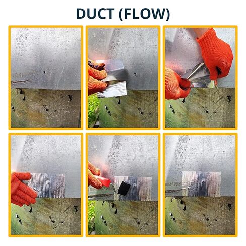 ألينور براون بوتيل جميع الأحوال الجوية رقعة إصلاح 4 "x 6" مقاومة للماء ختم التصحيح سقف تسرب داخلي في الهواء الطلق الأنابيب البلاستيكية إصلاح HVAC تنفيس مكيف الهواء نافذة ختم وحدة مزاريب المطر وامض السيارات والقوارب RV in Kuwait