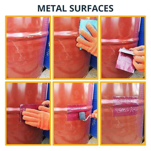 ألينور براون بوتيل جميع الأحوال الجوية رقعة إصلاح 4 "x 6" مقاومة للماء ختم التصحيح سقف تسرب داخلي في الهواء الطلق الأنابيب البلاستيكية إصلاح HVAC تنفيس مكيف الهواء نافذة ختم وحدة مزاريب المطر وامض السيارات والقوارب RV in Kuwait