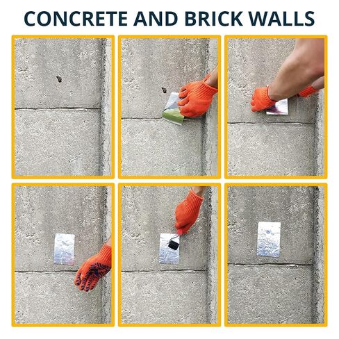 ألينور براون بوتيل جميع الأحوال الجوية رقعة إصلاح 4 "x 6" مقاومة للماء ختم التصحيح سقف تسرب داخلي في الهواء الطلق الأنابيب البلاستيكية إصلاح HVAC تنفيس مكيف الهواء نافذة ختم وحدة مزاريب المطر وامض السيارات والقوارب RV in Kuwait