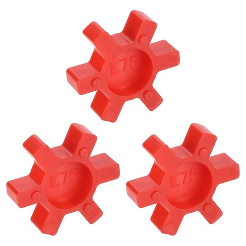 uxcell 5pcs L150 Jaw Coupling Insert, Urethane Flexible Solid Type Jaw Coupling Center Insert for L Jaw Coupling L-Jaw Coupler Set, Red in Saudi Arabia