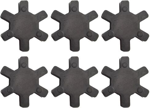 L075 Rubber Spider Insert for L-Jaw Coupling, 6-Pack Flexible Urethane Center Inserts with Lovejoy L-075 and TB Woods Couplers, Industrial Transmission Machinery Drive in Kuwait