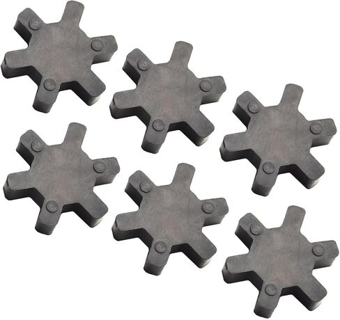 L075 Rubber Spider Insert for L-Jaw Coupling, 6-Pack Flexible Urethane Center Inserts with Lovejoy L-075 and TB Woods Couplers, Industrial Transmission Machinery Drive in Kuwait