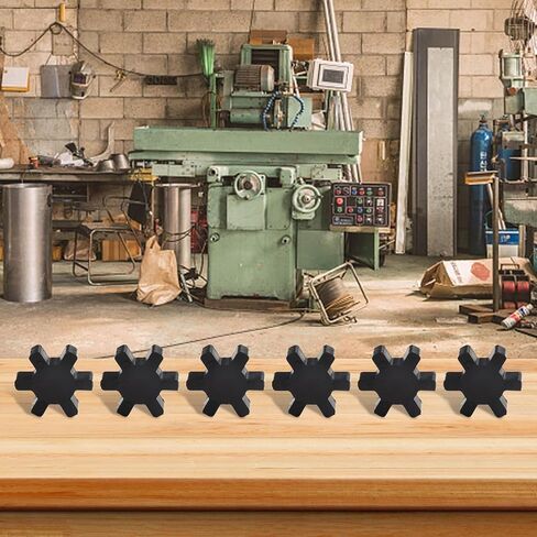 L075 Rubber Spider Insert for L-Jaw Coupling, 6-Pack Flexible Urethane Center Inserts with Lovejoy L-075 and TB Woods Couplers, Industrial Transmission Machinery Drive in Kuwait