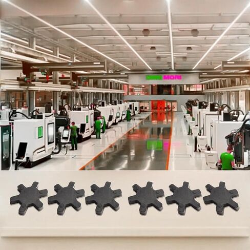 L075 Rubber Spider Insert for L-Jaw Coupling, 6-Pack Flexible Urethane Center Inserts with Lovejoy L-075 and TB Woods Couplers, Industrial Transmission Machinery Drive in Kuwait