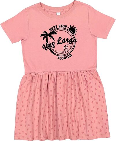 فستان Inktastic Next Stop- Key Largo، فلوريدا للأطفال الصغار in Kuwait