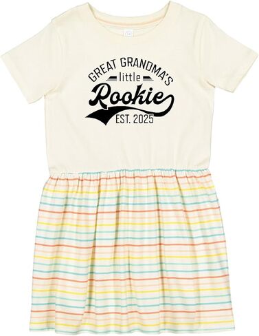 مؤسسة Inktastic Great Grandma's Little Rookie Est. 2025 فستان طفل صغير in Saudi Arabia