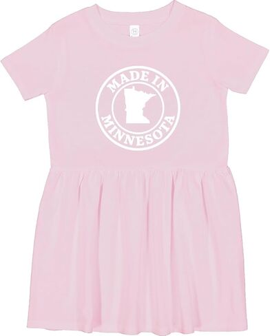 Inktastic صنع في مينيسوتا - فستان أبيض للأطفال الصغار in Kuwait