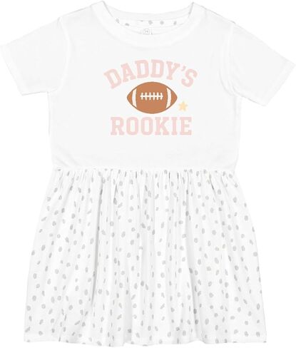inktastic Daddy's Rookie Football Star Toddler Dress in Saudi Arabia