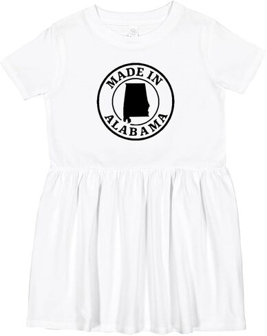 inktastic Made in Alabama - Black Toddler Dress in Saudi Arabia