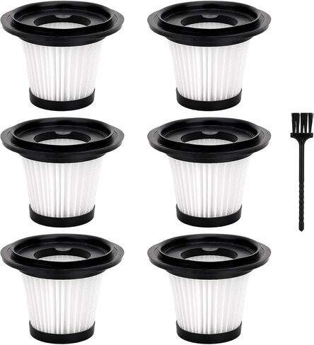 6 عبوات من الفلاتر البديلة المتوافقة مع مكنسة السيارة المحمولة BSRCO ATJ-2166، فلاتر HEPA القابلة للغسل تعمل مع مكنسة السيارة المحمولة H126 وATJ in Kuwait