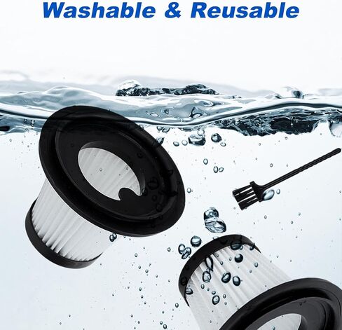 6 عبوات من الفلاتر البديلة المتوافقة مع مكنسة السيارة المحمولة BSRCO ATJ-2166، فلاتر HEPA القابلة للغسل تعمل مع مكنسة السيارة المحمولة H126 وATJ in Kuwait