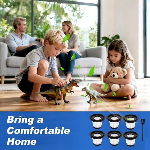 6 عبوات من الفلاتر البديلة المتوافقة مع مكنسة السيارة المحمولة BSRCO ATJ-2166، فلاتر HEPA القابلة للغسل تعمل مع مكنسة السيارة المحمولة H126 وATJ in Kuwait