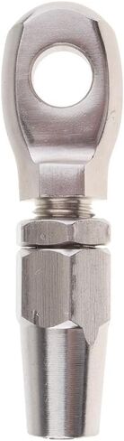 Auto Parts 316 8mm Wire Rope Eye Rigging Terminal Swageless DIY Fittings Durable in Kuwait