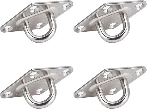 Yinhing Eye Hooks، خطافات السقف، لوحة العين شديدة التحمل، 4 عبوات 304 لوحة من الفولاذ المقاوم للصدأ جدار أسمنتي لتثبيت الحبال والأسلاك الفولاذية in Saudi Arabia