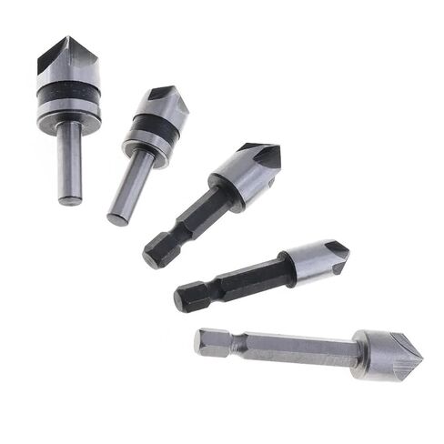 5pcs Center Drill Bit Chamfering Tool with 82 Degree Corner Slot and Hexagonal Handle in Saudi Arabia