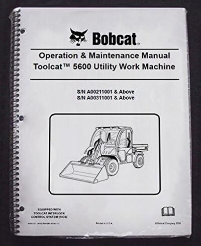 Bobcat 5600 Utility Vehicles Operator's Owners Operation & Maintenance Manual - Part Number # 6990859 in Kuwait