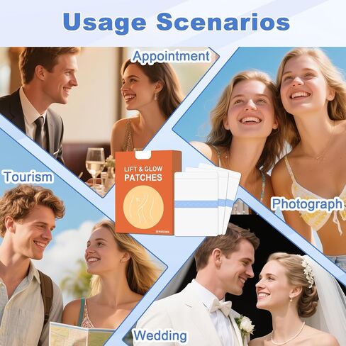 Thigh Lift Tape for Loose Skin, Waterproof Invisible Firming Patches for Legs, Reducing Thigh Friction, Lift and Patches Legs for Sagging Skin, Stomach, Arms, Body Tape for Women, 1BOX-B in Kuwait