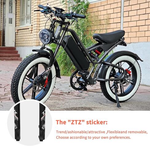 ZTZ 26 x 4.0 inch Fat Tire Oil Spring Suspension Fork - 180mm Travel, 135mm Spacing Hub, 9mm QR, Double Crown Shock Front Fork, Fit for Fat Snow Beach Ebikes in Saudi Arabia