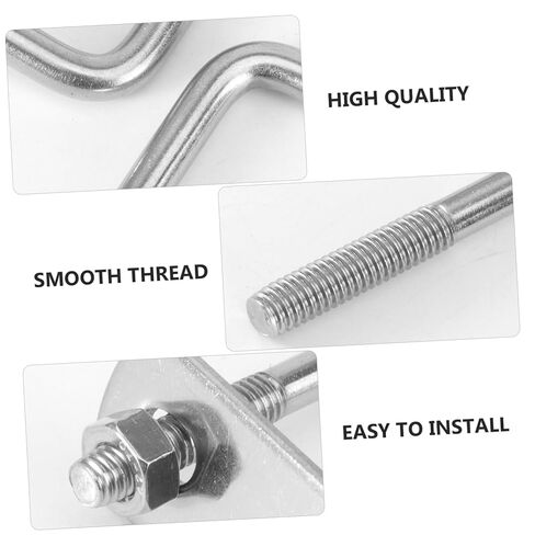2pcs Stainless Steel Square Clamp U-Bolts Screw Damper for Hoses Tubes and Lines Automotive and Industrial Applications in Saudi Arabia