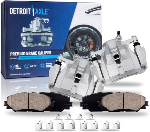 Detroit Axle-مجموعة الفرامل الخلفية لـ 16-21 Honda Pilot Passport ، 17-20 Ridgeline ، 12.95 بوصة دوار فرامل فرامل السيراميك منصات 2016 2017 2018 2019 2020 استبدال in Kuwait