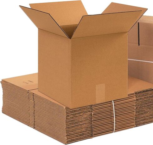 Partners Brand P121212 Corrugated Boxes, 12"L x 12"W x 12"H, Kraft (Pack of 25) in Saudi Arabia