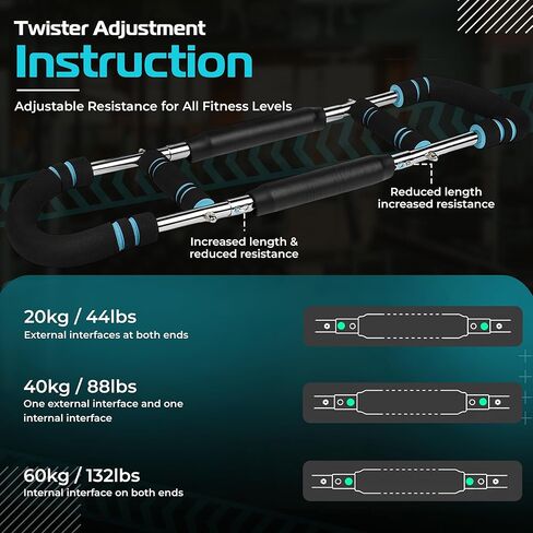 Multifunctional Arm Trainer – Chest Exercise Equipment – Chest Press Device – Arm Force Rod – Arm Twister for Home Gym – Strength Training – Upper Body Workout – Fitness Exercise Tool in Saudi Arabia