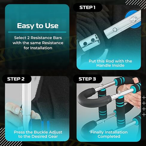 Multifunctional Arm Trainer – Chest Exercise Equipment – Chest Press Device – Arm Force Rod – Arm Twister for Home Gym – Strength Training – Upper Body Workout – Fitness Exercise Tool in Saudi Arabia