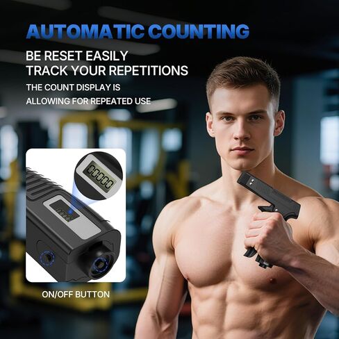 مدرب قوة القبضة مع تمرين الأصابع، عداد رقمي قابل للتعديل لتقوية قبضة اليد لتدريب القوة والتعافي وبناء العضلات in Kuwait
