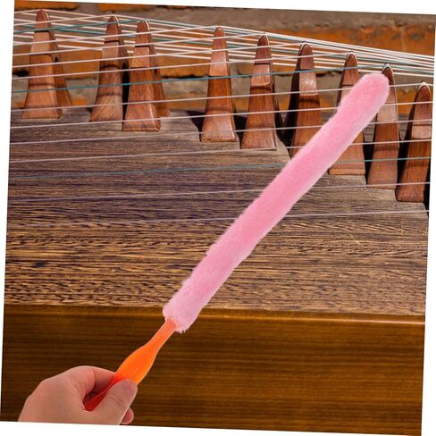 Toyvian Zithers Cleaning Brush Rabbit Hair Cleaner for Zithers Removal Tool with Comfortable Grip Compatibility for All String Instruments Portable Pink in Saudi Arabia