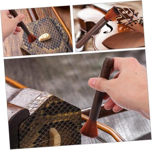 HANABASS 4Pcs Erhu Dust Brush Cleaning Tool for String Instruments Comfortable Grip Durable Bristles Safe for Violin Erhu Maintenance for Music Lovers in Saudi Arabia