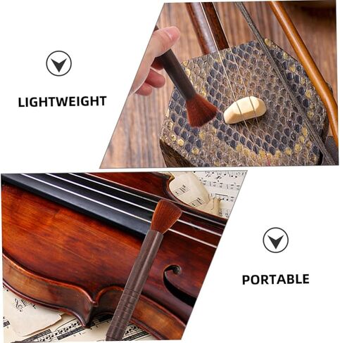 HANABASS 4Pcs Erhu Dust Brush Cleaning Tool for String Instruments Comfortable Grip Durable Bristles Safe for Violin Erhu Maintenance for Music Lovers in Saudi Arabia