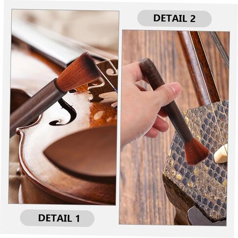HANABASS 4Pcs Erhu Dust Brush Cleaning Tool for String Instruments Comfortable Grip Durable Bristles Safe for Violin Erhu Maintenance for Music Lovers in Saudi Arabia