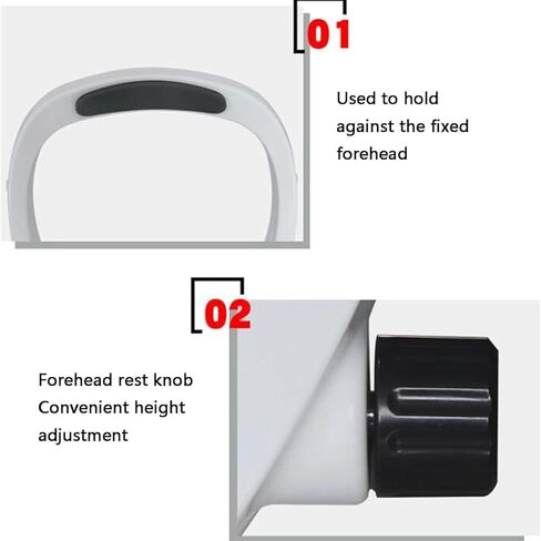 Chin Rest Forehead Support, Ophthalmic Auto Refractometer Rest, Optometry Accessories, with Adjustment Knob, for Use in Major Optical Stores, Vision Care Centers, Hospitals in Kuwait