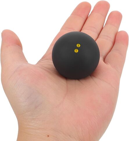 Double Yellow Dot Squash Balls 3pcs 38-40mm High Elastic Rubber Slow Speed Squash Balls for Beginner Competition Training and Sports in Kuwait