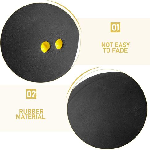 minkissy Double Yellow Dot Squash Balls Professional Small Slow Bounce Racket Balls for Competition and Beginner Training in Indoor and Outdoor Use in Kuwait