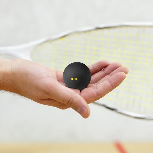 minkissy Double Yellow Dot Squash Balls Professional Small Slow Bounce Racket Balls for Competition and Beginner Training in Indoor and Outdoor Use in Kuwait