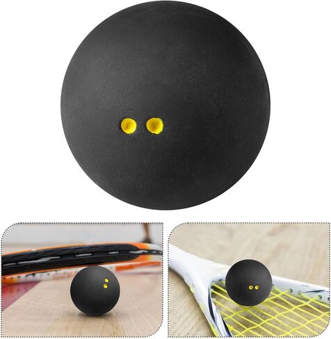 Competition Squash Ball Double Yellow Dot High Elasticity Small Slow Bounce Racket Ball for Training and Beginner Indoor Use in Kuwait